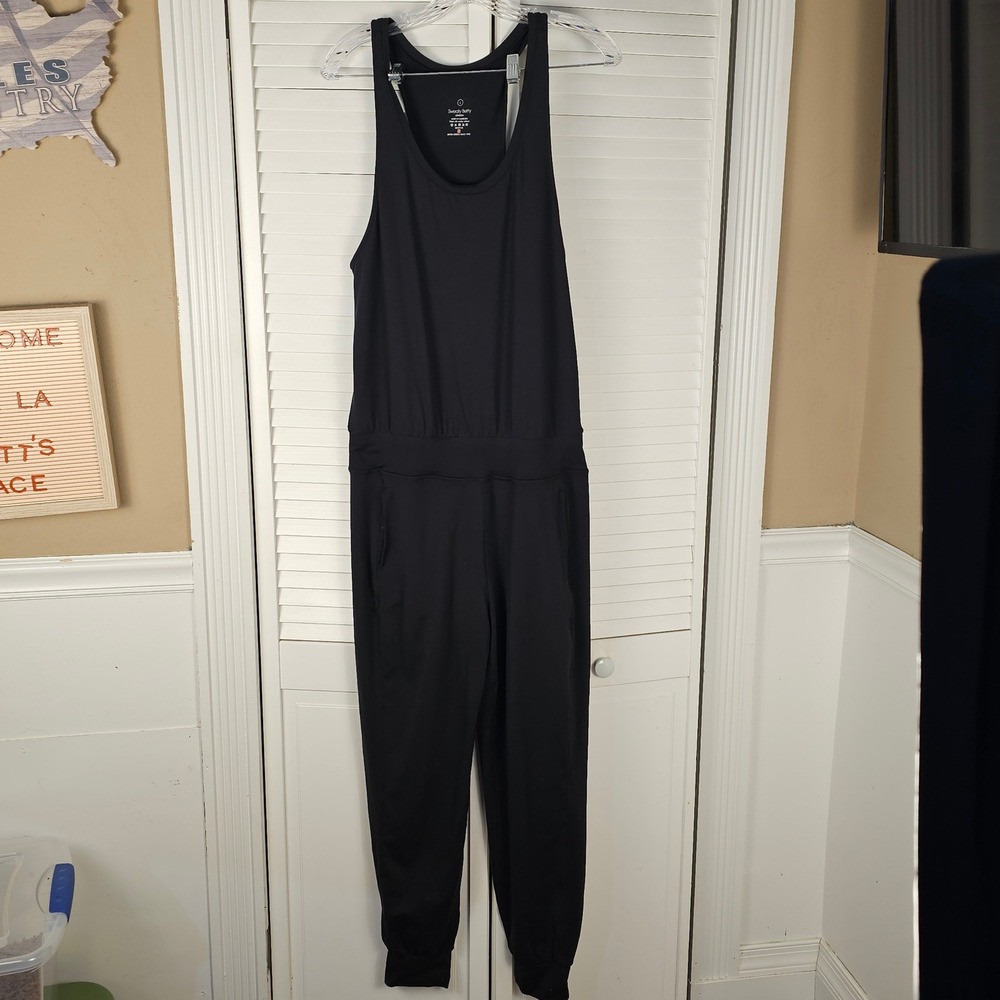 Sweaty Betty Womens Black Gary Sleeveless Jumpsuit Romper Large